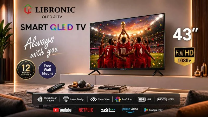 شاشة QLED LIBRONIC حجم 43 من ليبرونك