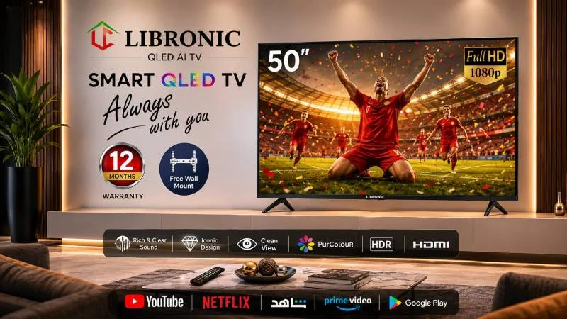 شاشة QLED LIBRONIC حجم 50 من ليبرونك