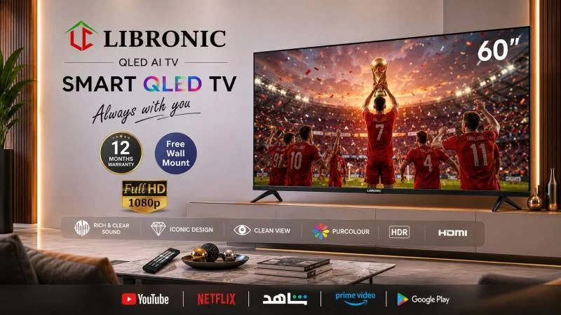 شاشة QLED LIBRONIC حجم 60 من ليبرونك